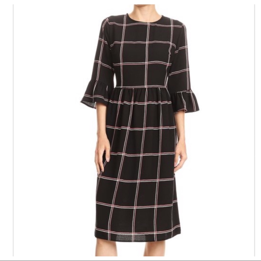Chic midi striped block dress - Picture 3 of 7